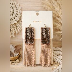 Boho Glam Fringe Beaded Earrings
